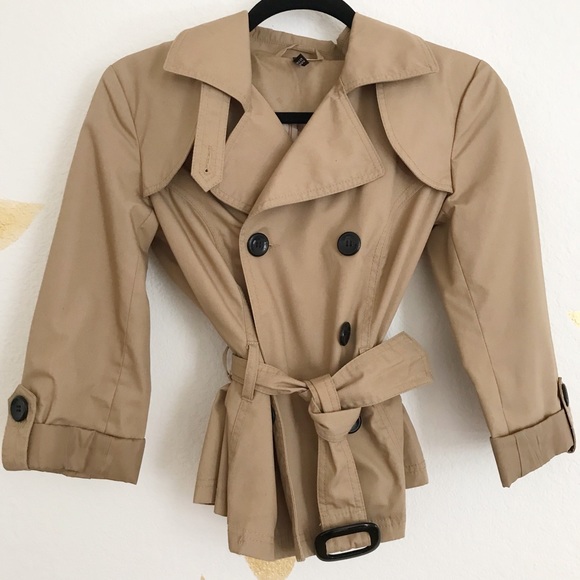 H&M rain jacket pea coat SUPER cute and fitted! - Picture 2 of 7
